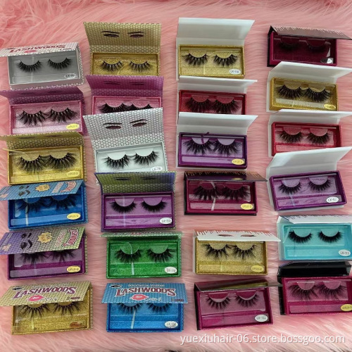 Professional New cheap wholesale High Quality Own Brand Private Label 100% Real 3D 5D 18-25mm Mink Eyelashes extension vendor